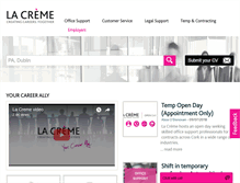 Tablet Screenshot of lacreme.ie