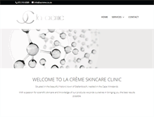Tablet Screenshot of lacreme.co.za